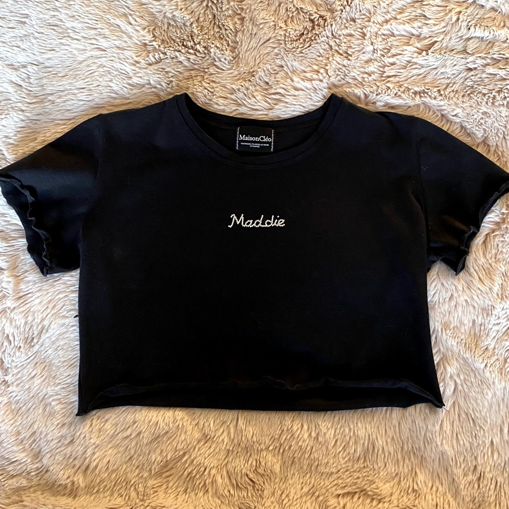 Maison Cleo France Custom Rhinstone T-Shirt